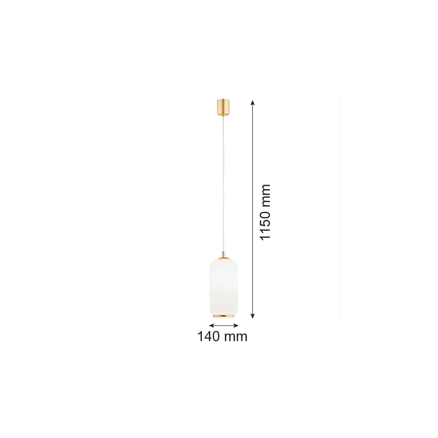 Argon 4993 - Hanglamp aan een koord PALLADO 1xE27/15W/230V gouden/wit