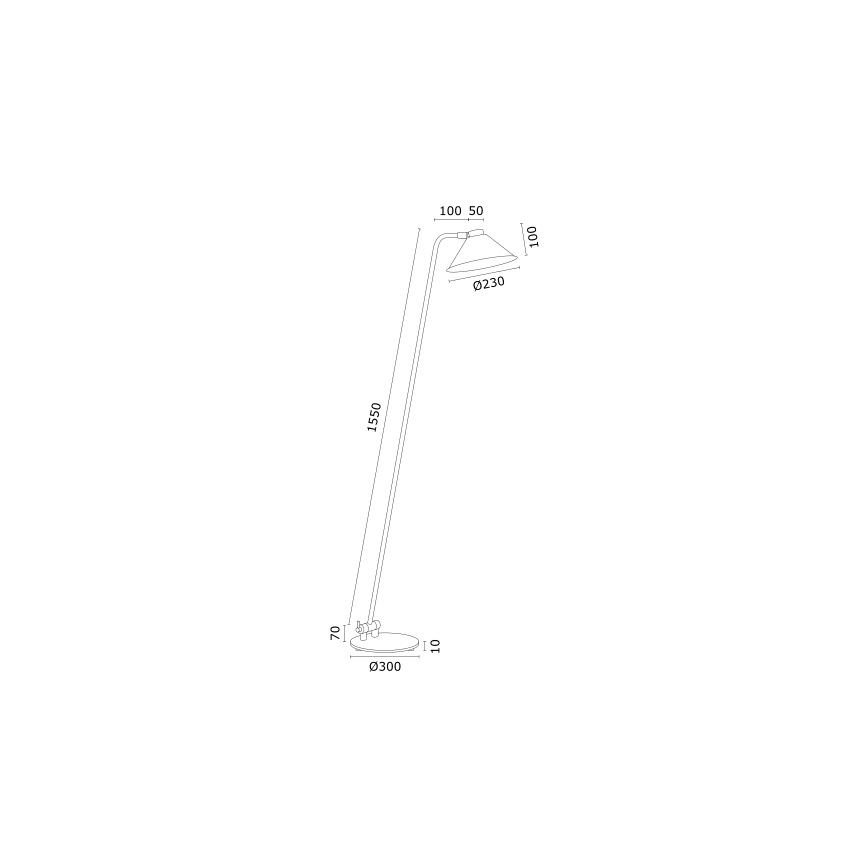 Argon 4997 - Staande lamp GABIAN 1xE27/15W/230V wit