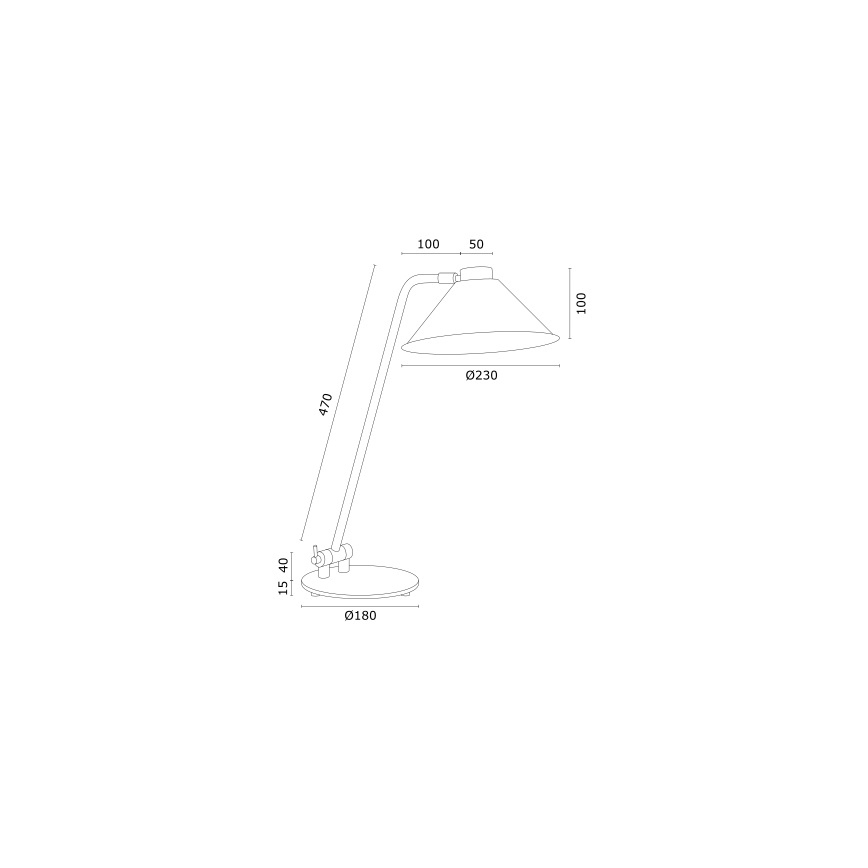 Argon 4998 - Tafellamp GABIAN 1xE27/15W/230V zwart
