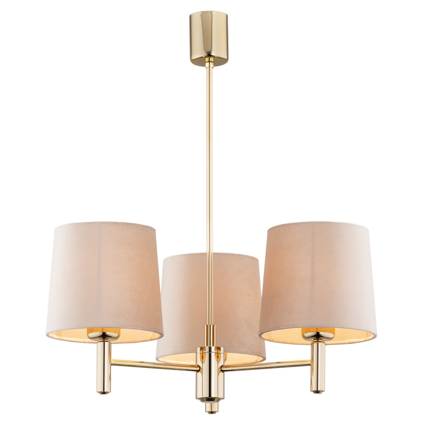 Argon 6109 - Hanglamp on a pole PONTE 3xE27/15W/230V beige