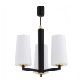 Argon 6143 - Hanglamp aan een paal CAMELOT PLUS 3xE27/15W/230V zwart/wit/goud