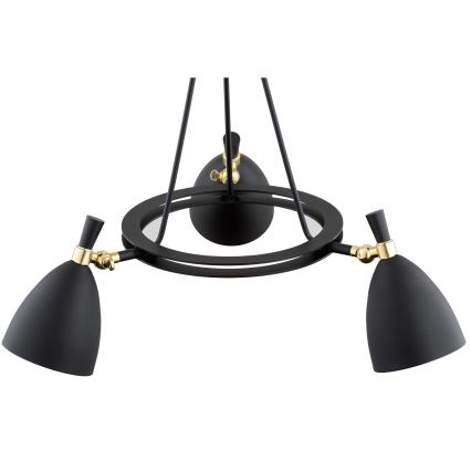 Argon 6149 - Lustre sur barre CHARLOTTE 3xE27/15W/230V noir/doré