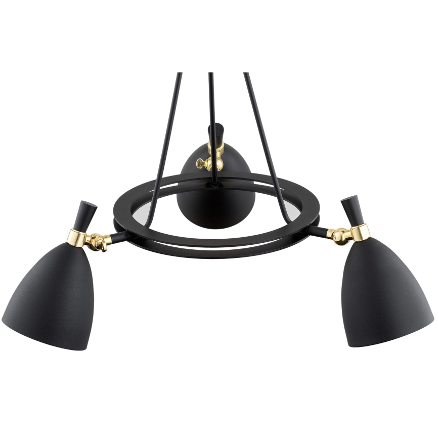 Argon 6149 - Lustre sur barre CHARLOTTE 3xE27/15W/230V noir/doré