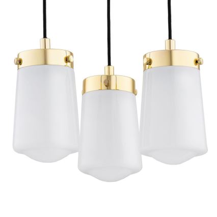 Argon 6164 - Hanglamp aan een koord PASADENA 3xE27/15W/230V gouden/wit