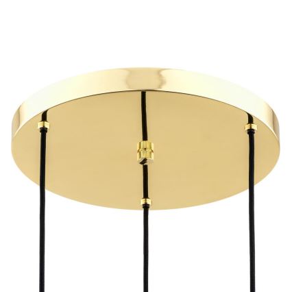 Argon 6164 - Hanglamp aan een koord PASADENA 3xE27/15W/230V gouden/wit