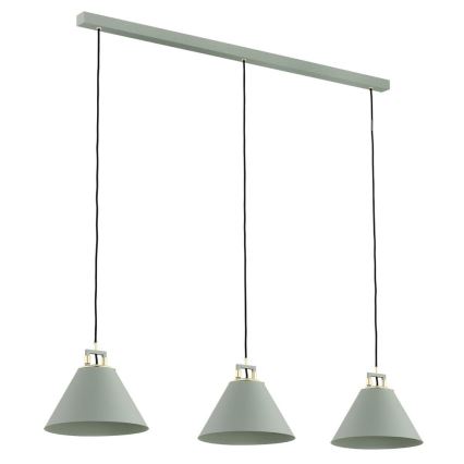 Argon 6177 - Hanglamp aan een koord ORTE 3xE27/15W/230V groen