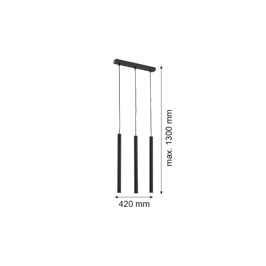 Argon 6179 - Hanglamp aan een koord ETNA 3xG9/6W/230V zwart