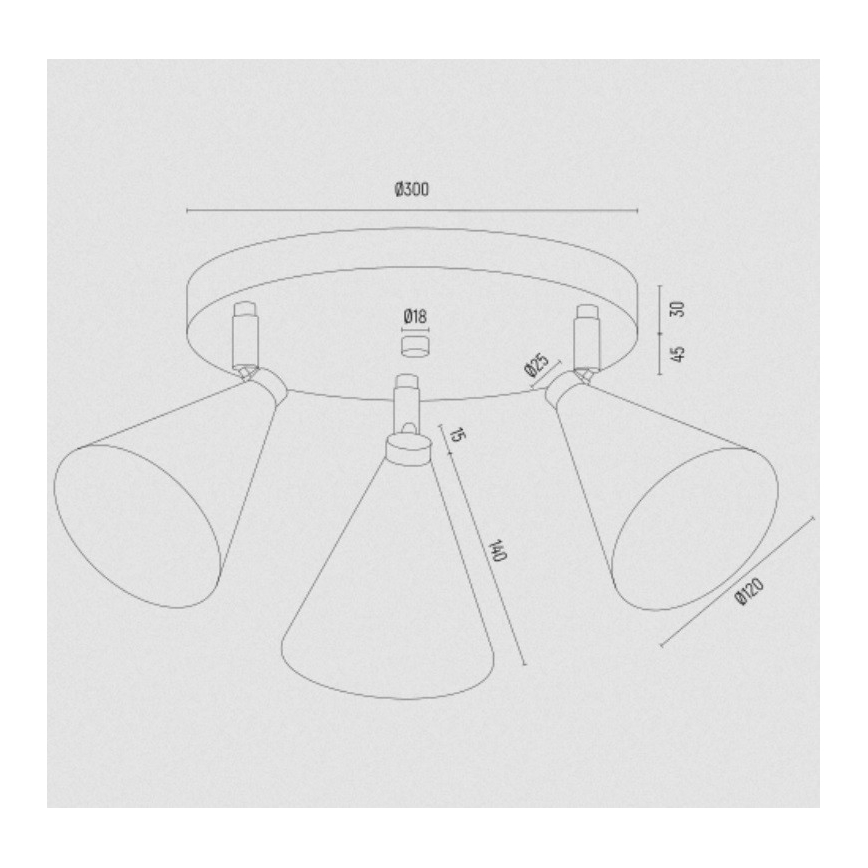 Argon 6244 - Spot LUCINDA 3xE14/7W/230V noir