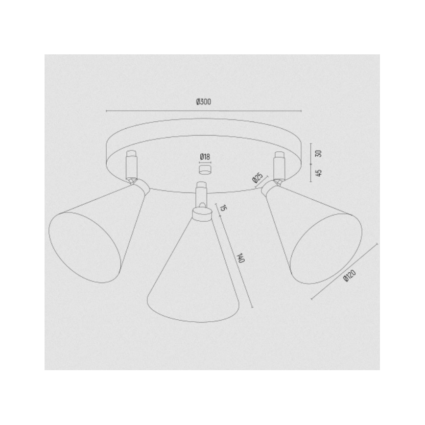 Argon 6246 - Spot LUCINDA 3xE14/7W/230V doré