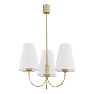 Argon 6267 - Hanglamp SAFIANO 3xE27/15W/230V goud