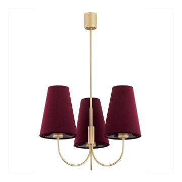 Argon 6270 - Hanglamp SAFIANO 3xE27/15W/230V bordeaux