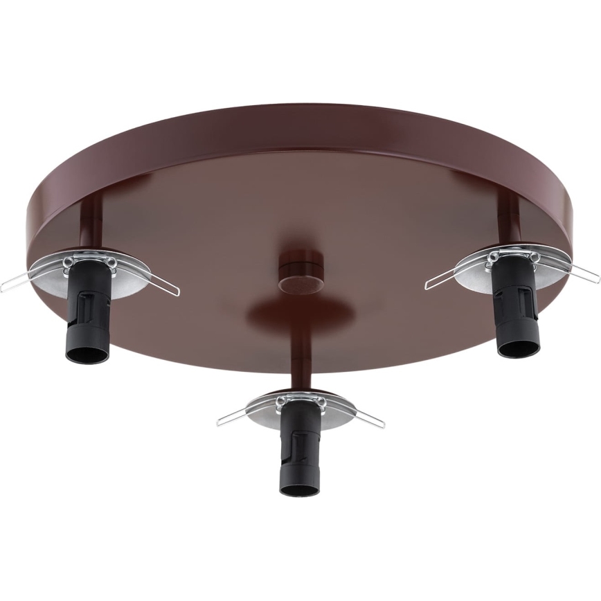 Argon 6292 - Plafondlamp FABIO 3xE14/7W/230V albast bruin