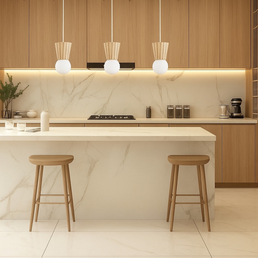 Argon 6357 - Suspension de salle de bains sur câble VOLANTE 3xG9/6W/230V IP44 beige