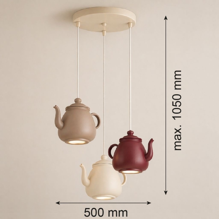 Argon 6366 - Hanglamp met kabelophanging KAMAL 3xGU10/5W/230V
