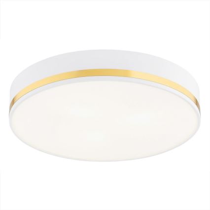 Argon 7034 - Plafondlamp AMORE 2xE27/15W/230V diameter 25 cm wit/gouden