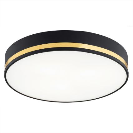 Argon 7040 - Plafondlamp AMORE 2xE27/15W/230V diameter 25 cm zwart/gouden