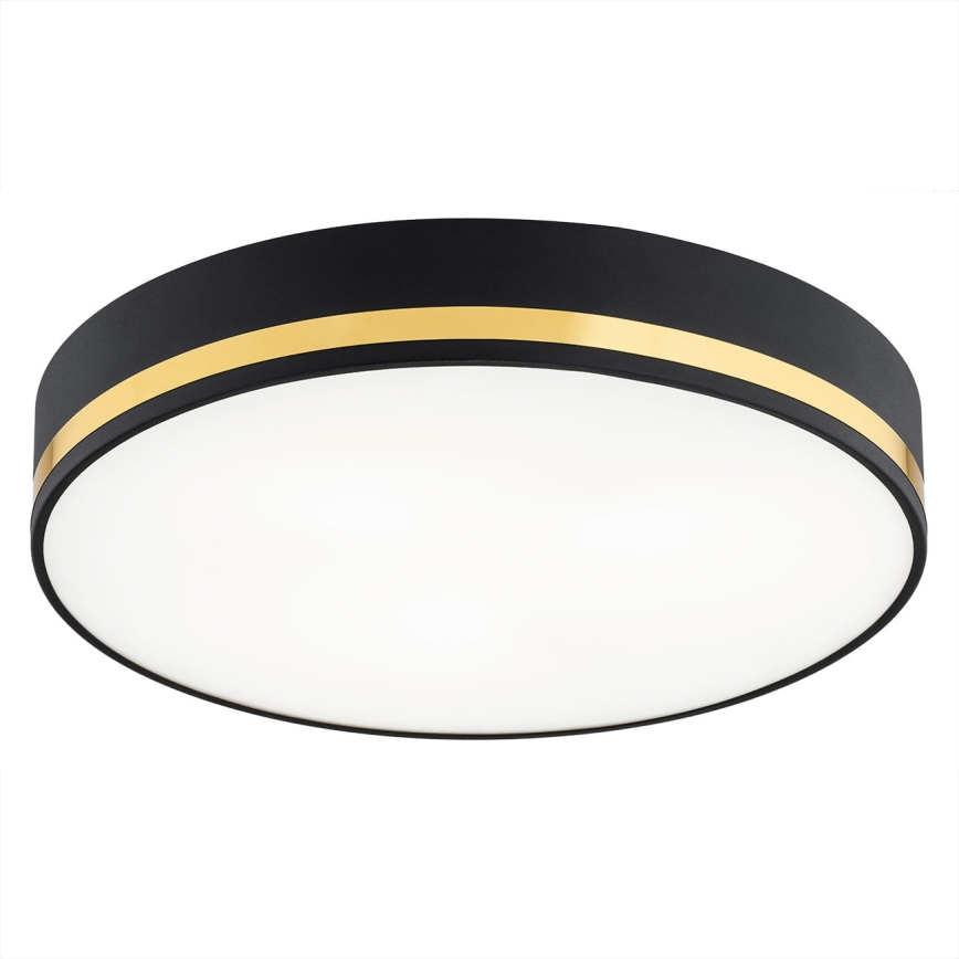 Argon 7040 - Plafonnier AMORE 2xE27/15W/230V diam. 25 cm noir/doré