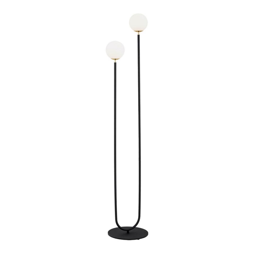 Argon 7073 - Lampadaire FERRONE 2xE14/7W/230V noir/blanc/doré