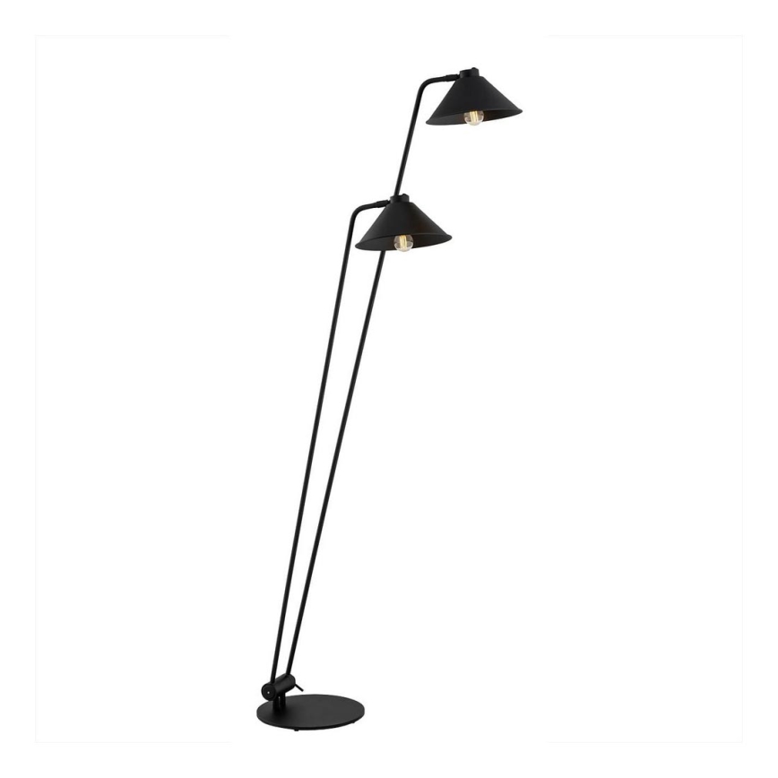 Argon 7075 - Staande Lamp GABIAN 2xE27/15W/230V zwart