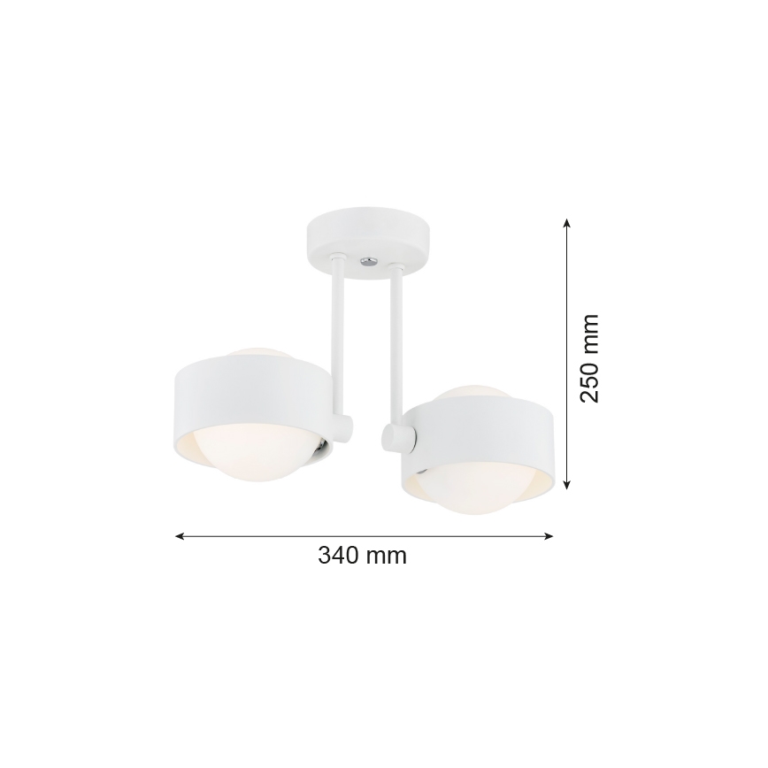 Argon 7088 - Lustre sur barre MASSIMO PLUS 2xG9/6W/230V blanche