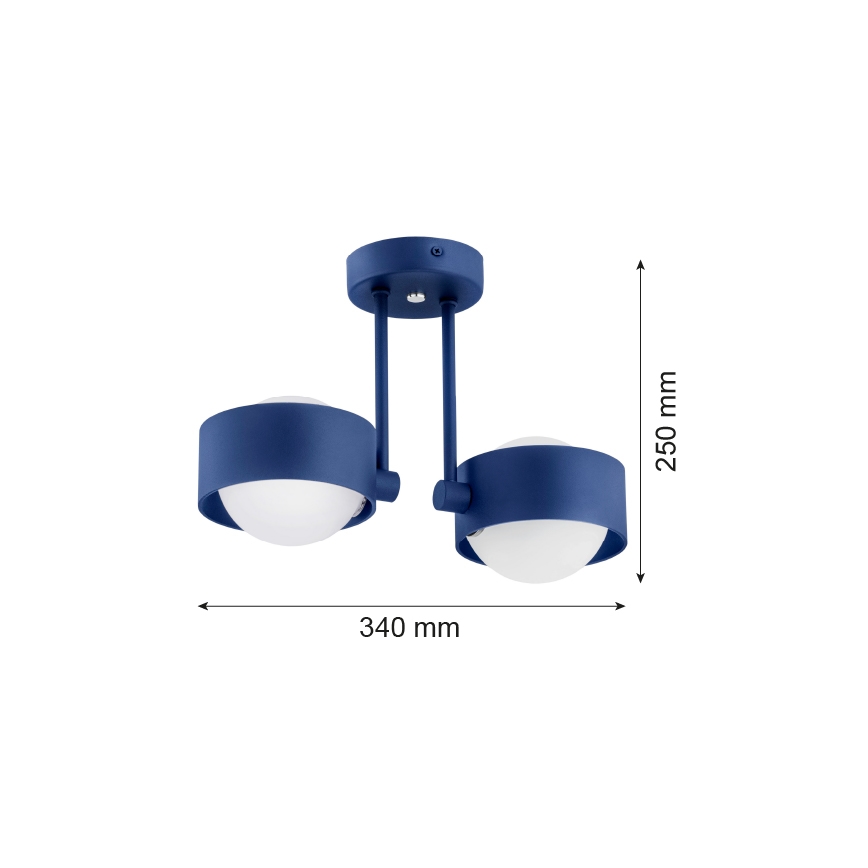 Argon 7090 - Lustre sur barre MASSIMO PLUS 2xG9/6W/230V bleu