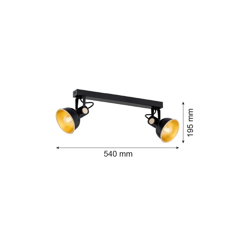 Argon 7142 - Spot LENORA 2xE14/7W/230V zwart