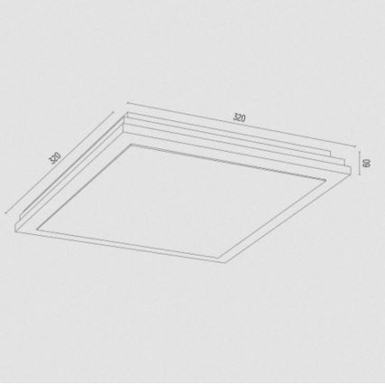 Argon 7146 - Plafondlamp CASERTA 2xE27/15W/230V 32x32 cm