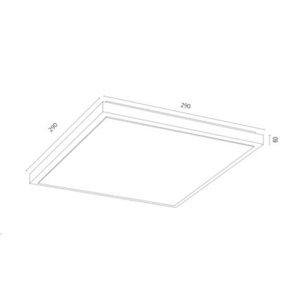 Argon 7167 - Plafonnier CARLSON 2xE27/15W/230V 29x29 cm doré