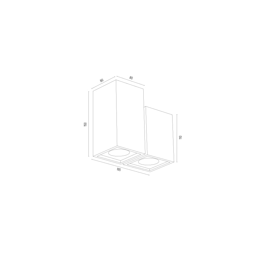 Argon 7175 - Inbouwspot MORTIMER 2xGU10/5W/230V