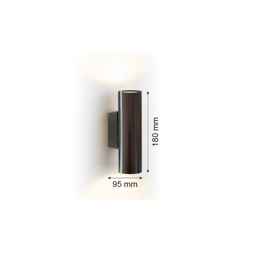 Argon 7231 - Applique murale MITOS PLUS 2xGU10/5W/230V noir