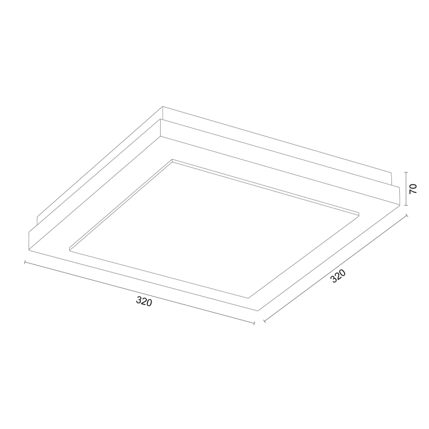 Argon 7267 - Plafondlamp TABOR 2xE27/15W/230V 32x32 cm beige
