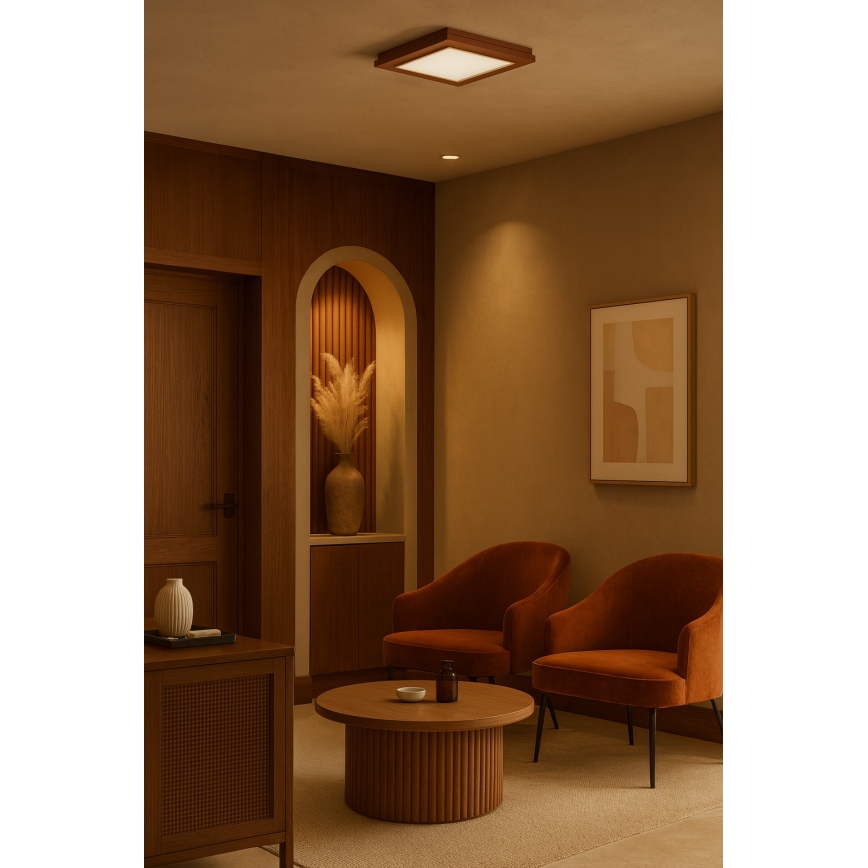 Argon 7268 - Plafondlamp TABOR 2xE27/15W/230V 32x32 cm terracotta