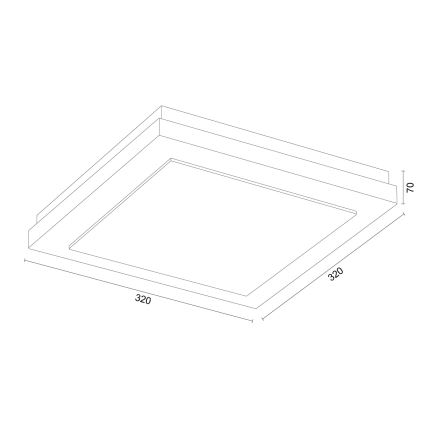 Argon 7269 - plafondlamp TABOR 2xE27/15W/230V 32x32 cm grijs