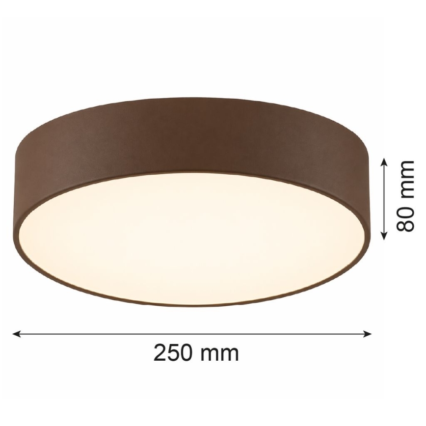 Argon 7295 - Plafondlamp DARLINGOS 2xE27/15W/230V Ø 25 cm bruin