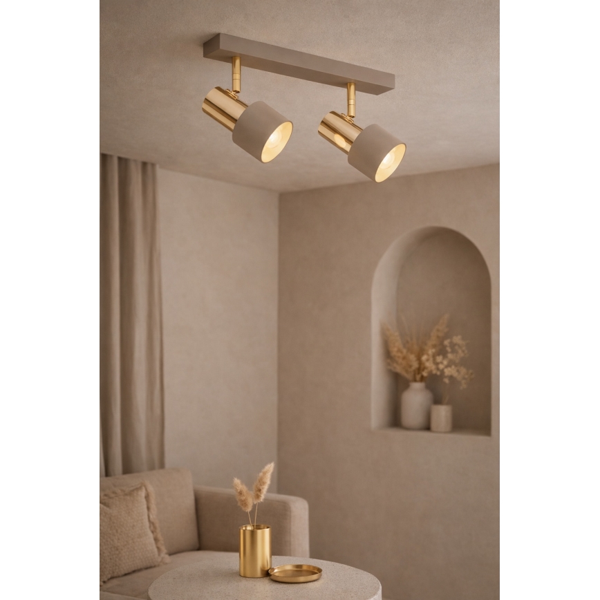 Argon 7299 - Spotlamp DOR 2xE27/15W/230V goud/beige