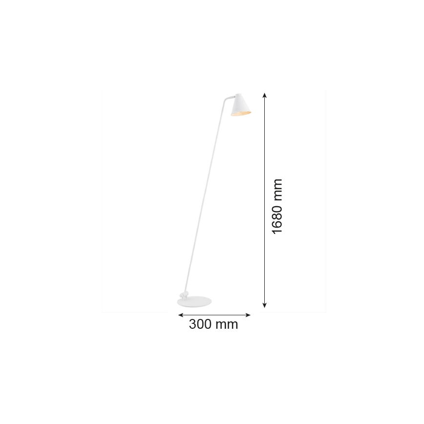 Argon 8001 - Staande lamp AVALONE 1xE27/15W/230V wit