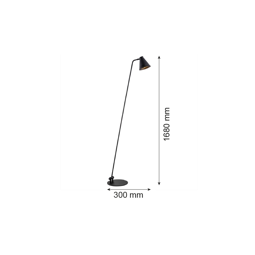 Argon 8003 - Staande lamp AVALONE 1xE27/15W/230V zwart