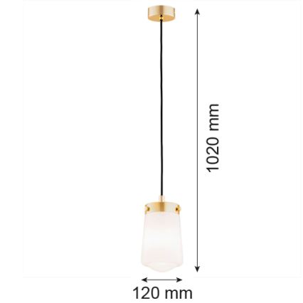 Argon 8004 - Hanglamp aan een koord PASADENA 1xE27/15W/230V gouden/wit