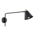 Argon 8009 - Wandlamp AVALONE 1xE27/15W/230V 57 cm zwart/gouden