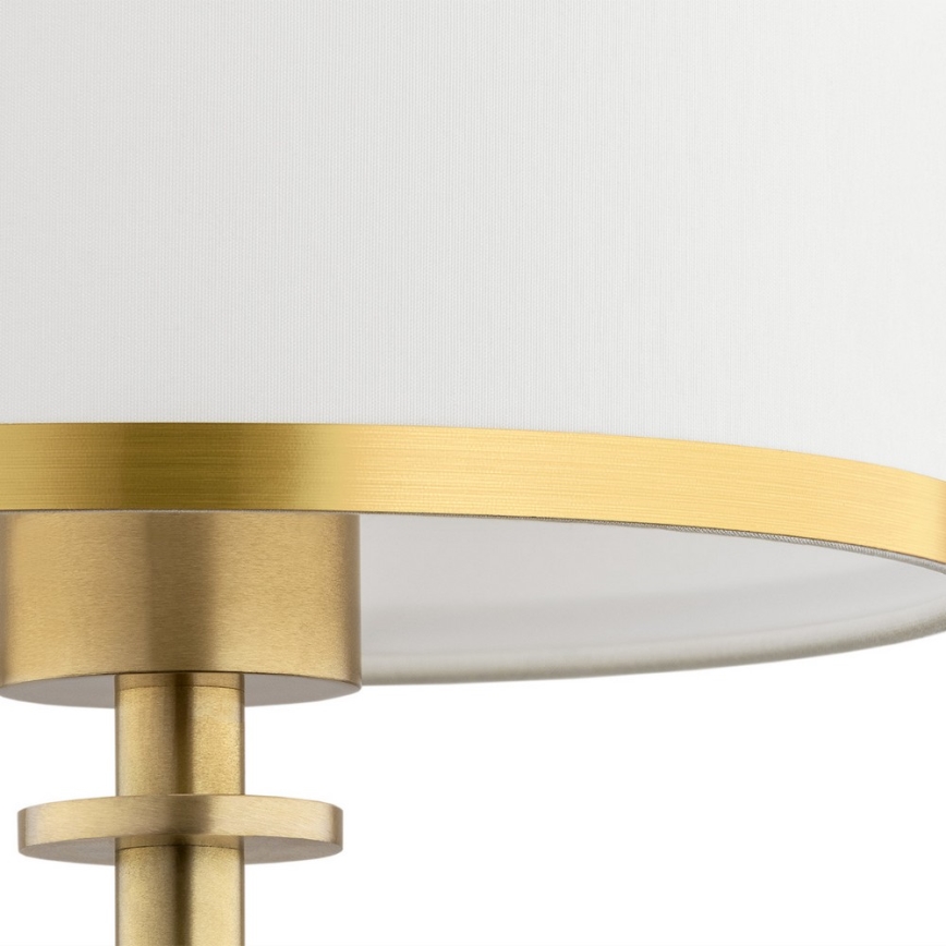 Argon 8029 - Lampe de table ABBANO 1xE27/15W/230V laiton/blanc
