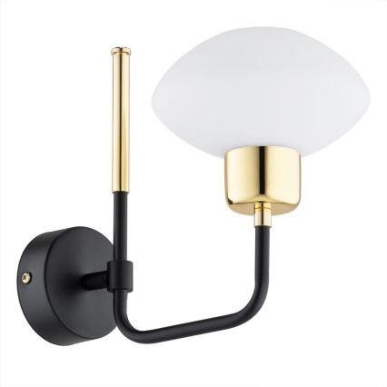 Argon 8032 - Wandlamp RAVELLO 1xE14/15W/230V zwart/goud