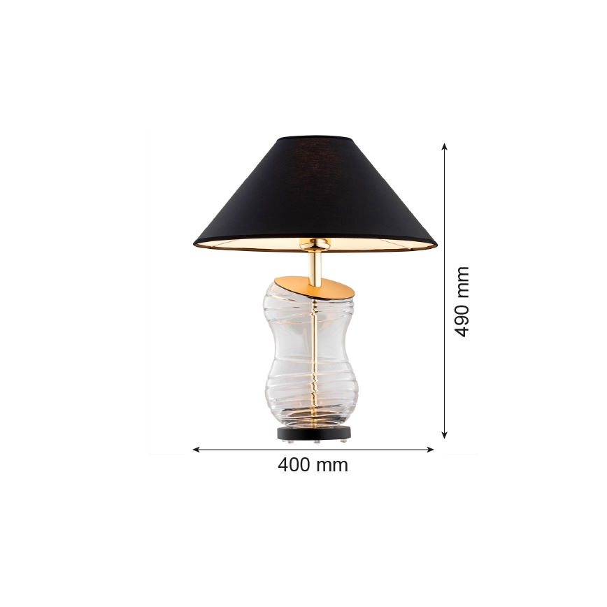 Argon 8037 - Lampe de table VENETO 1xE27/15W/230V noir/laiton