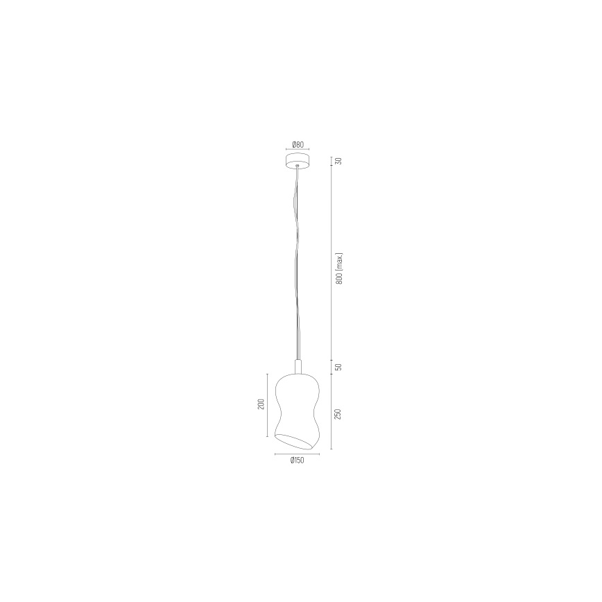 Argon 8038 - Hanglamp aan een koord SALERNO 1xE27/15W/230V gouden