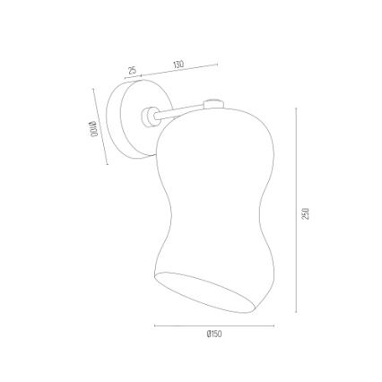 Argon 8046 - Applique murale SALERNO 1xE27/15W/230V doré