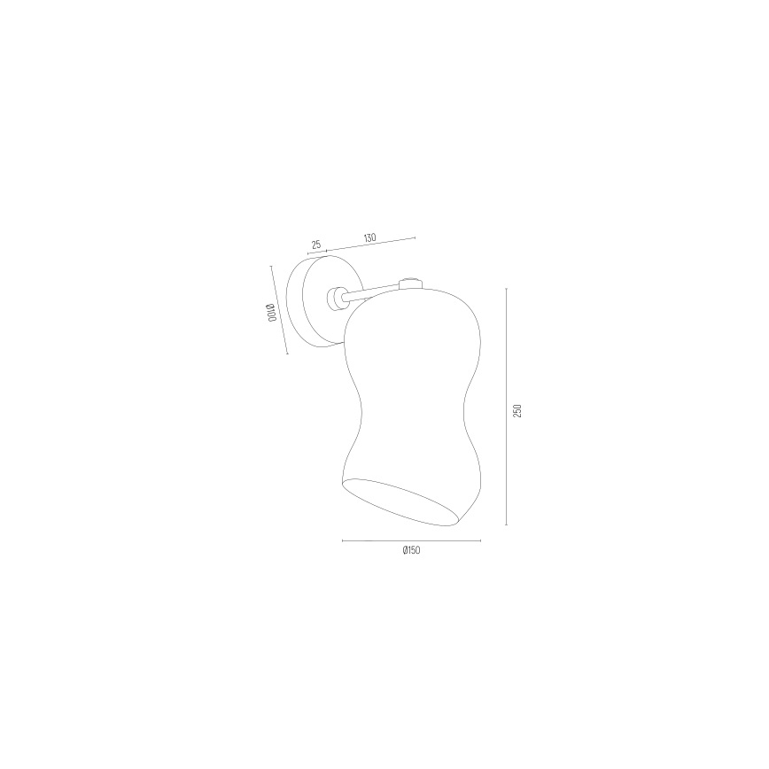 Argon 8046 - Wandlamp SALERNO 1xE27/15W/230V gouden