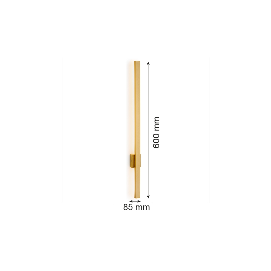 Argon 8063 - LED wand verlichting  ASSE LED/6W/230V gouden