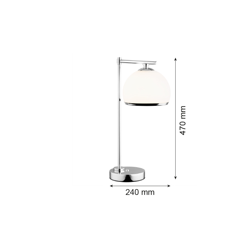 Argon 8121 - Tafellamp MARBELLA 1xE27/15W/230V glanzend chroom
