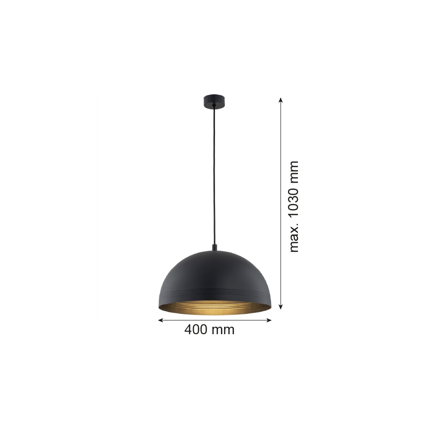 Argon 8242 - Hanglamp aan een koord BONITA 1xE27/15W/230V zwart