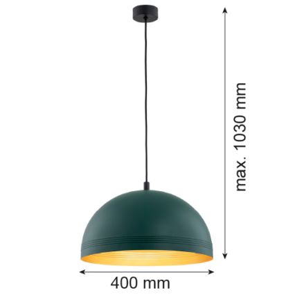 Argon 8243 - Hanglamp aan een koord BONITA 1xE27/15W/230V groen