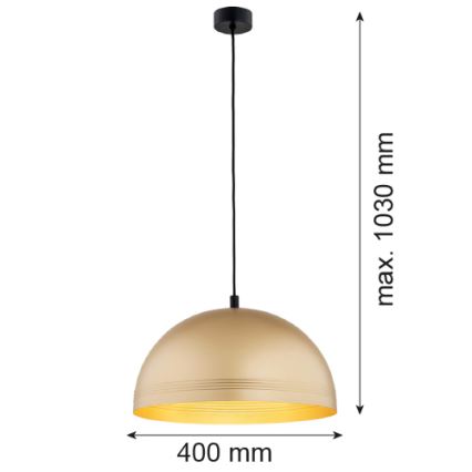 Argon 8245 - Hanglamp aan een koord BONITA 1xE27/15W/230V goud